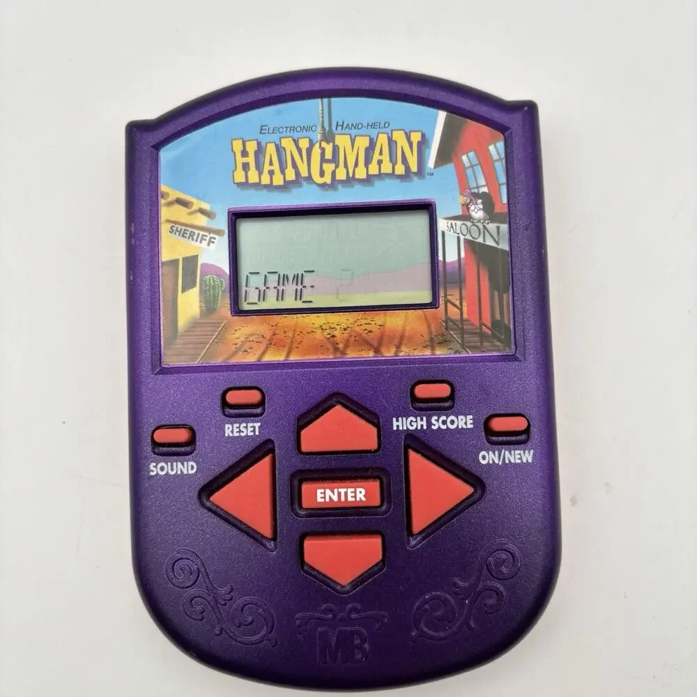 2002 Milton Bradley Hangman Handheld Electronic Game VINTAGE TESTED Works Great!